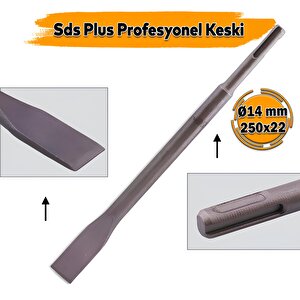 Sds Plus Profesyonel Keski 14x250x22 Mm Matkap Ucu Aparatı Beton Tuğla Taş Dayanıklı Çelik Kırıcı Uç