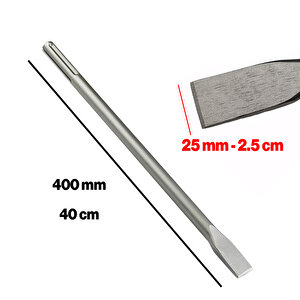 Sds Max Şaftlı Keski 18 Mm X 400 Mm X 25 Mm Hilti Ucu Beton Taş Kaya Kırıcı Kırma Adaptörü