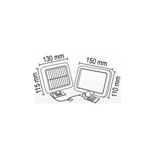 Helios Opto 60 W Solar Duvar Aydınlatma Beyaz Işık Ip65 Hs 4022