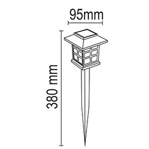Opto 5 W Solar Bahçe Aydınlatma 6400k Beyaz Işık Rengi Hs 4018 (2li Paket)