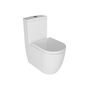 Quarter Bath Deep Duvara Sıfır Klozet Takımı Mat Beyaz (rezervuar Ve Kapak Dahil) - 63 Cm