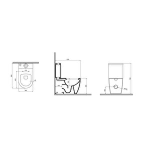 Quarter Bath Deep Duvara Sıfır Klozet Takımı Mat Beyaz (rezervuar Ve Kapak Dahil) - 63 Cm