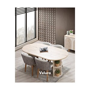 Eris Yemek Odası Takımı (yemek Masası + 4 Adet Sandalye) 210x100 cm