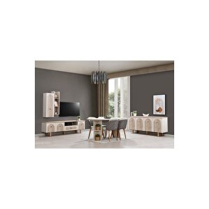 Eris Yemek Odası Takımı (yemek Masası + 4 Adet Sandalye) 210x100 cm