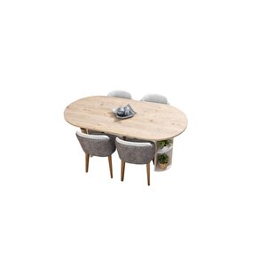 Eris Yemek Odası Takımı (yemek Masası + 4 Adet Sandalye) 210x100 cm