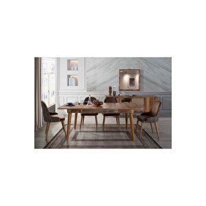 Miryan Yemek Odası Takımı (yemek Masası + 4 Adet Sandalye) 210x100 cm