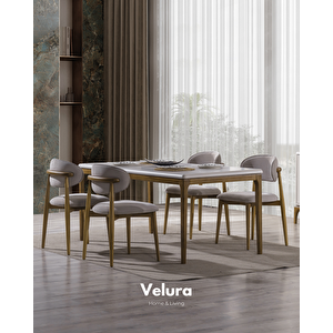 Paris Yemek Odası Takımı (yemek Masası + 4 Adet Sandalye) 210x100 cm