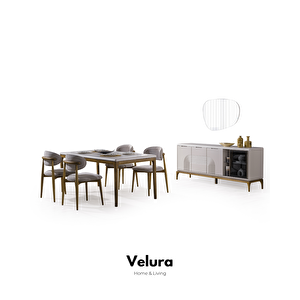 Paris Yemek Odası Takımı (yemek Masası + 4 Adet Sandalye) 210x100 cm