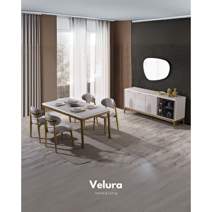 Paris Yemek Odası Takımı (yemek Masası + 4 Adet Sandalye) 210x100 cm