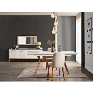 Firu Yemek Odası Takımı (yemek Masası + 4 Adet Sandalye) 210x100 cm
