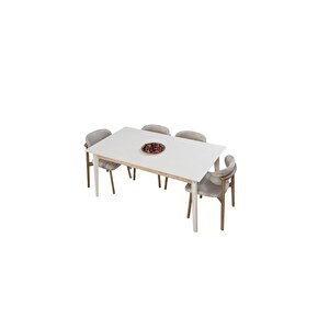 Uriel Yemek Odası Takımı (yemek Masası + 4 Adet Sandalye) 210x100 cm