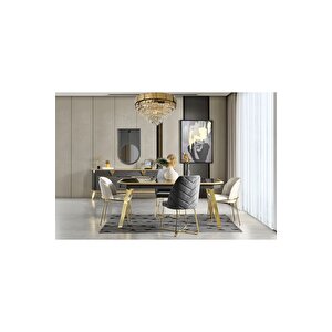 Marsilya Yemek Odası Takımı (yemek Masası + 4 Adet Sandalye) 210x100 cm