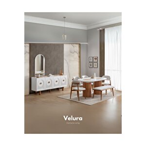 Lotus Yemek Odası Takımı (yemek Masası + 4 Adet Sandalye) 210x100 cm