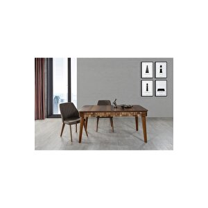 Amazon Yemek Odası Takımı (yemek Masası + 4 Adet Sandalye) 210x100 cm