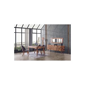 Amazon Yemek Odası Takımı (yemek Masası + 4 Adet Sandalye) 210x100 cm