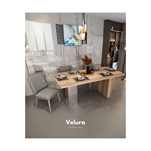 Hisar Yemek Odası Takımı (yemek Masası + 4 Adet Sandalye) 210x100 cm