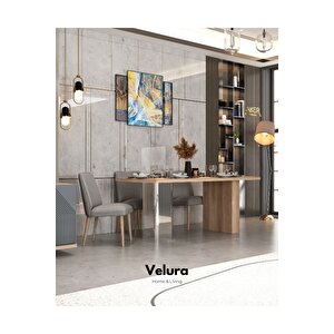 Hisar Yemek Odası Takımı (yemek Masası + 4 Adet Sandalye) 210x100 cm