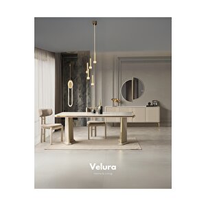 Venti Gold Yemek Odası Takımı (yemek Masası + 4 Adet Sandalye) 210x100 cm