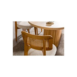 Lota Yemek Odası Takımı (yemek Masası + 4 Adet Sandalye) 210x100 cm