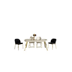 City Yemek Odası Takımı (yemek Masası + 4 Adet Sandalye) 210x100 cm