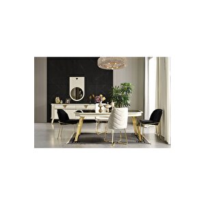 City Yemek Odası Takımı (yemek Masası + 4 Adet Sandalye) 210x100 cm