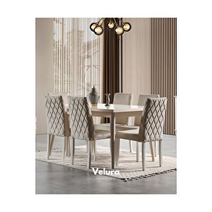 Kristal Yemek Odası Takımı (yemek Masası + 4 Adet Sandalye) 210x100 cm
