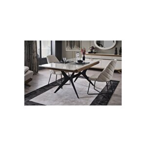 Elize Yemek Odası Takımı (yemek Masası + 4 Adet Sandalye) 210x100 cm