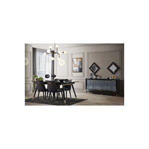 Asil Yemek Odası Takımı (yemek Masası + 4 Adet Sandalye) 210x100 cm