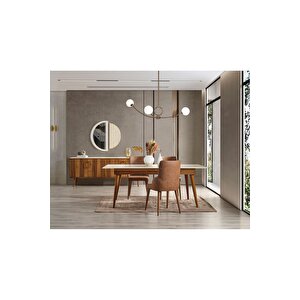 Luna Yemek Odası Takımı (yemek Masası + 4 Adet Sandalye) 210x100 cm