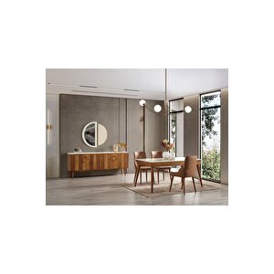 Luna Yemek Odası Takımı (yemek Masası + 4 Adet Sandalye) 210x100 cm