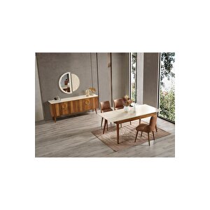 Luna Yemek Odası Takımı (yemek Masası + 4 Adet Sandalye)