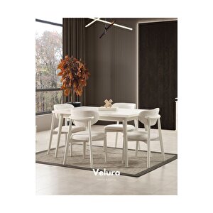 Petek Yemek Odası Takımı (yemek Masası + 4 Adet Sandalye) 210x100 cm