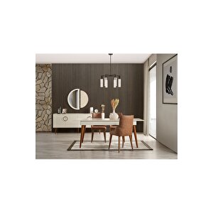 Hür Yemek Odası Takımı (yemek Masası + 4 Adet Sandalye) 210x100 cm