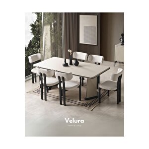 Venti Siyah Yemek Odası Takımı (yemek Masası + 4 Adet Sandalye) 210x100 cm