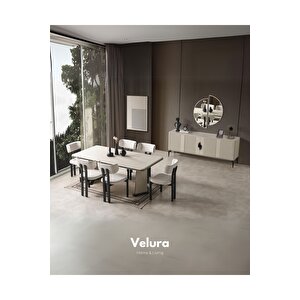 Venti Siyah Yemek Odası Takımı (yemek Masası + 4 Adet Sandalye)