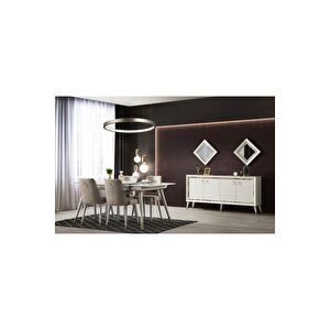 İnci Yemek Odası Takımı (yemek Masası + 4 Adet Sandalye) 210x100 cm