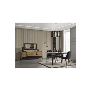 Ada Yemek Odası Takımı (yemek Masası + 4 Adet Sandalye) 210x100 cm