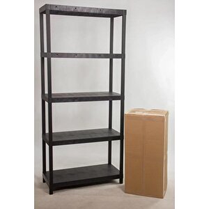 5 Katlı 43x93x215 Cm Plastik Raf - Depo, Arşiv, Kiler, Dosya, Market Rafı