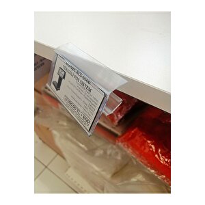 18 Mm Sunta Ve Ahşap Raflar İçin Raf Önü Fiyat Etiketlik 100 Cm - Pvc Etiketlik