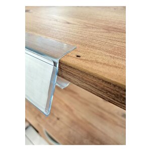 18 Mm Sunta Ve Ahşap Raflar İçin Raf Önü Fiyat Etiketlik 100 Cm - Pvc Etiketlik