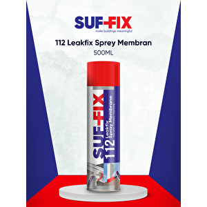 Suf-fix 112 Leakfix Spray Membrane 500 Ml – Esnek Su Yalıtım Spreyi, Siyah
