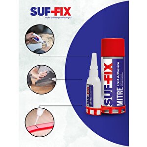 Suf-fix Mitre Bond İkili Hızlı Yapıştırıcı Seti | Ca Yapıştırıcı 100 G + Aktivator 400 Ml