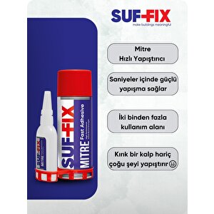 Suf-fix Mitre Bond İkili Hızlı Yapıştırıcı Seti | Ca Yapıştırıcı 100 G + Aktivator 400 Ml