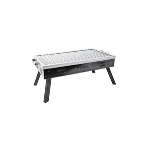 Kara Mangal Büyük+tabure+kömür+fırça+yelpaze Mangal Seti