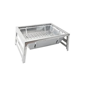 Ayaklı Katlanır Mangal+tabure+fırça+kömür+yelpaze Mangal Seti
