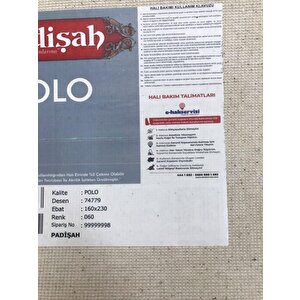 Padişah Halı Polo 74779 060 Serisi Akrilik Salon Oturma Yatak Odası Halısı