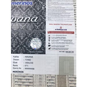 Merinos Halı Havana 73482 071 Serisi Salon Oturma Yatak Odası Halısı