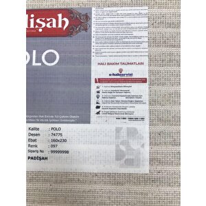 Padişah Halı Polo 74775 097 Serisi Akrilik Salon Oturma Yatak Odası Halısı