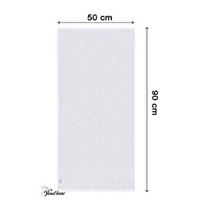 3 Adet | Pamuklu, Beyaz El Havlusu | El, Yüz, Baş Havlusu | Spa Ve Otel Havlusu (50x90 Cm)