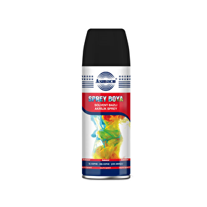 Asmaco Mat Si̇yah Akri̇li̇k Sprey Boya 400 Ml (ral 9011)